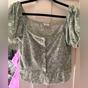 Cotton On Floral Peplum Top